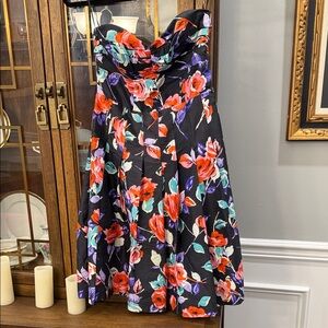 Express Y2K Elegant Black Silk Dress